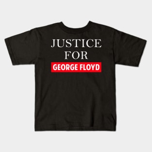 Justice For George Floyd Black Lives Matter support Kids T-Shirt